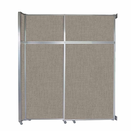 Versare Operable Wall Sliding Room Divider 6'10" x 8'5-1/4" Warm Pebble Fabric 1070264
